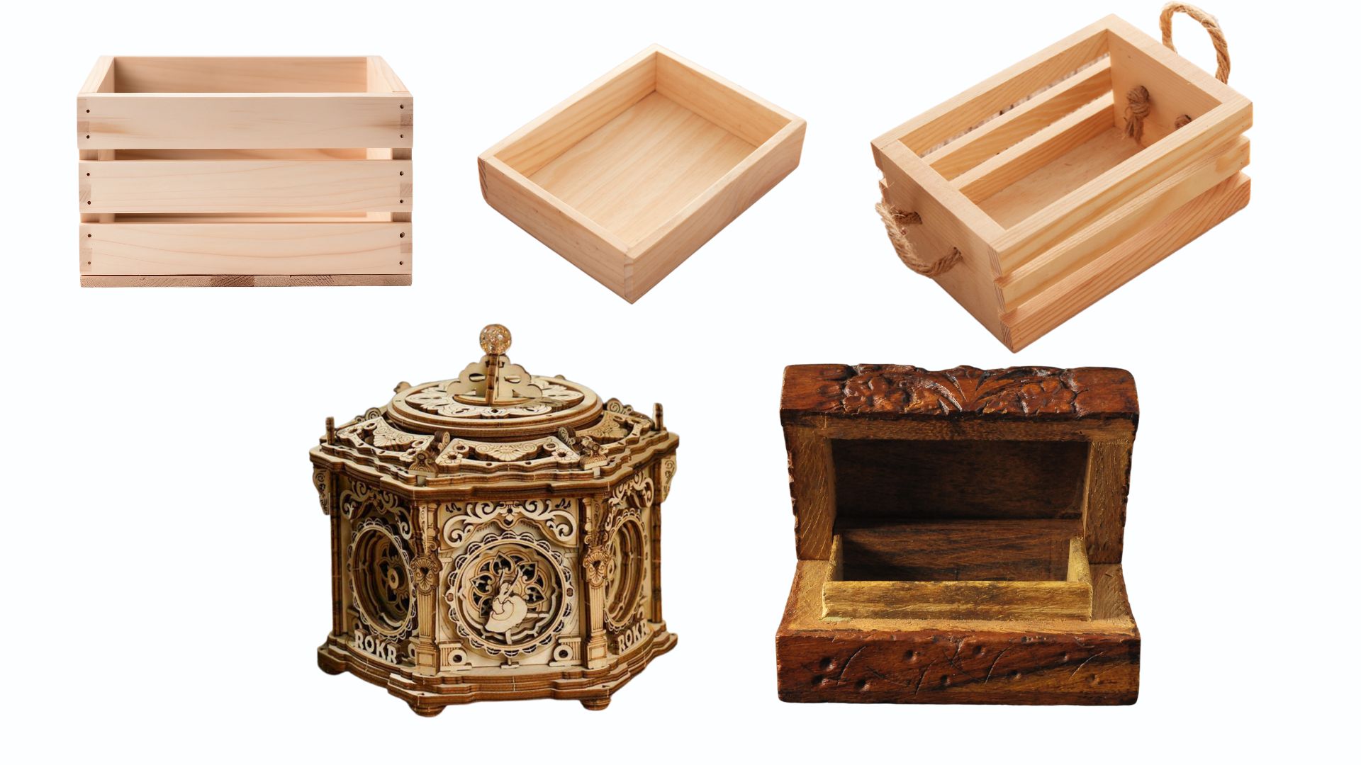 Gỗ DIY làm thùng gỗ thủ công